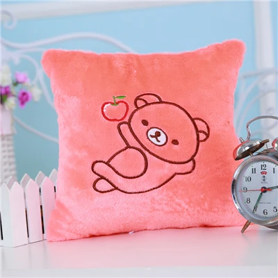 Orange Bear VILEAD светодиодный мигающий PP хлопок мягкая плюшевая игрушка Смайлик Подушка для сна декоративные подушки для дивана - Color: Orange Bear