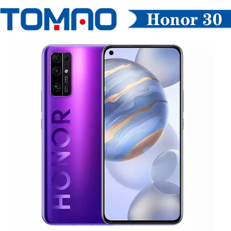 Honor 30 5G смартфон 50x цифровой зум 6 ГБ 8 Оперативная память 128 Гб 256 Встроенная 4000 мА/ч