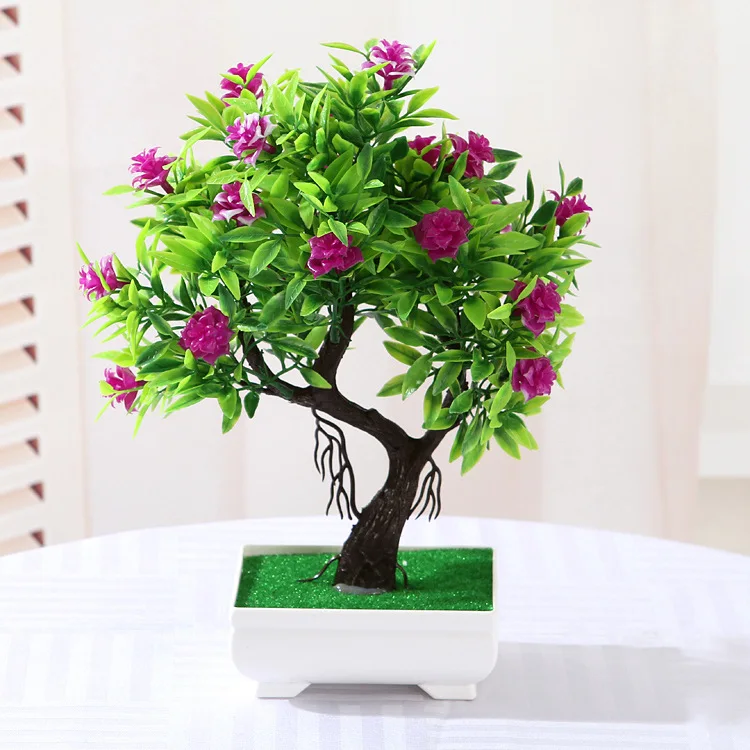 Искусственные цветы в горшках поддельные растения бонсай для дома Decoraiton креативные декоративные украшения вечерние украшения для сада и офиса