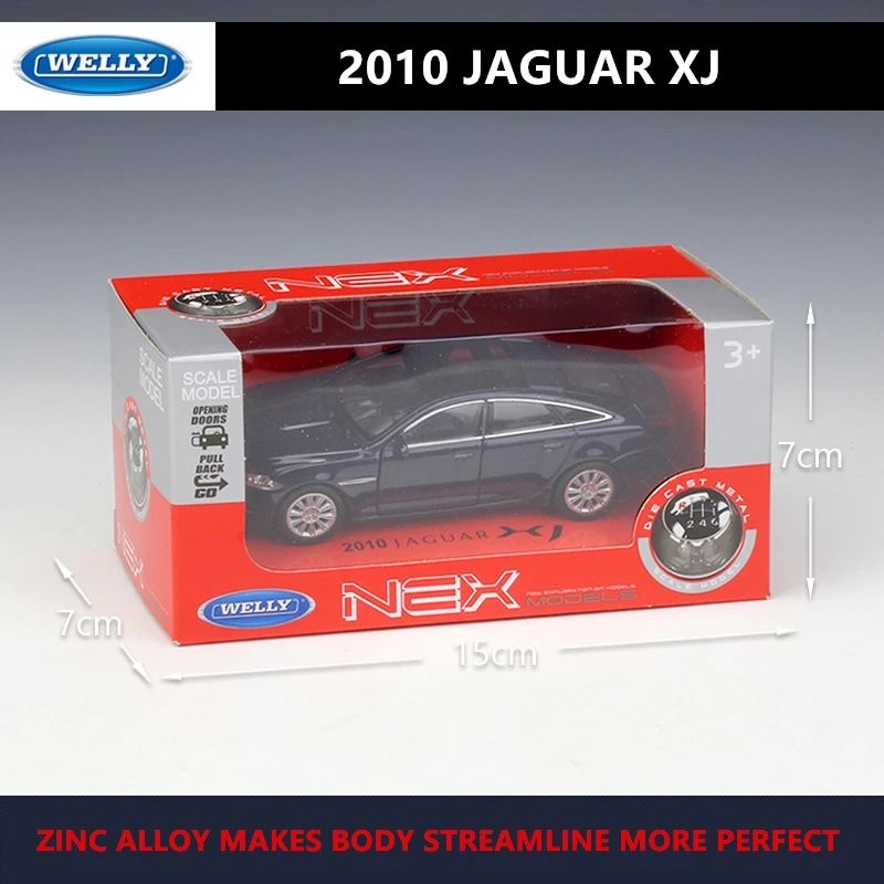 

WELLY 1:36 2010 JAGUAR XJ alloy car model machine Simulation Collection toy pull-back vehicle Gift collection