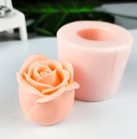 bloom rose flower 3d cupcake mold soap making diy wedding cake jelly candy decoration craft baking tools