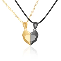 trendy magnetic heart necklace chain pendant choker magnet couple necklace for men women lady boys female girls lover male gift