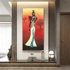 Ретро абстрактная картина маслом с изображением Африканской женщины на холсте Wall Art Плакаты печать настенные картины для Гостиная Главная Wall Art Куадрос Декор