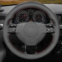 black artificial leather car steering wheel covers for opel astra h zaflra b signum vectra c vauxhall astra holden astra