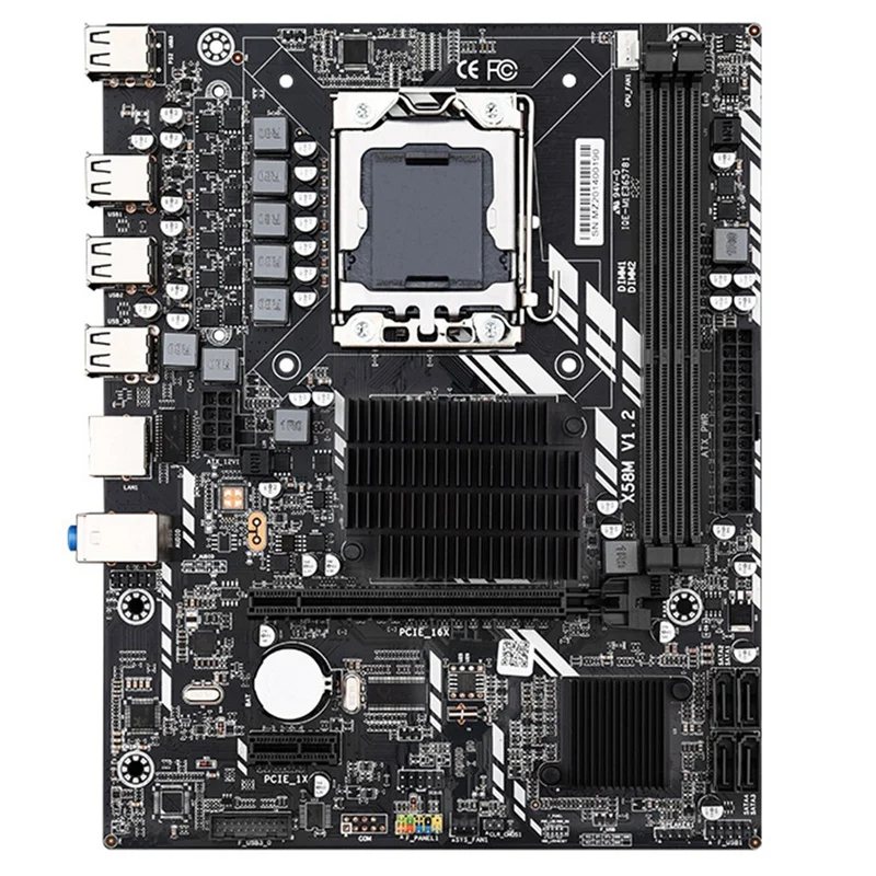 Компьютерная материнская плата X58M 2 0 1366-Pin ЦП Xeon X5650 5670 поддерживает DDR3 ECC память