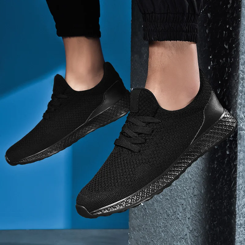 Мужские кроссовки сетчатые сверхлегкие дышащие спортивные для бега ходьбы