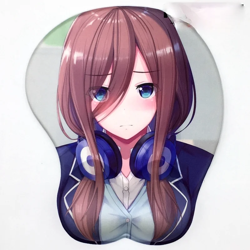 

Japanese style two-dimensional cute cartoon animation 3d stereo silicone wrist mouse pad beautiful girl creative personality