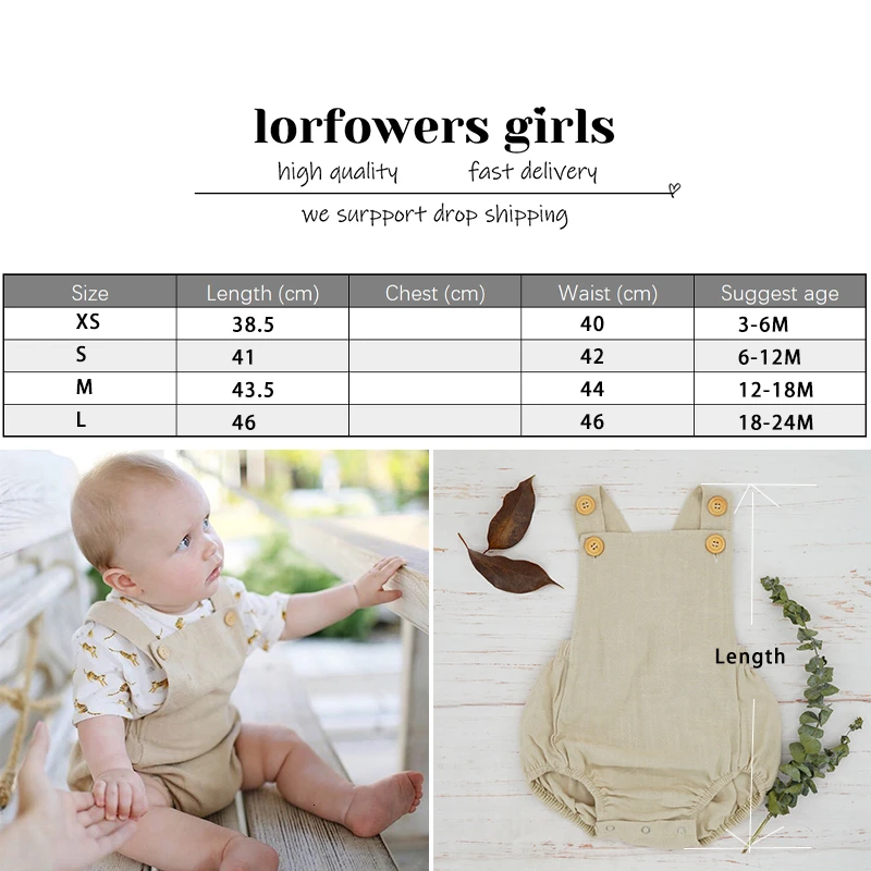 Комбинезон для маленьких мальчиков льняные летние комбинезоны на пуговицах