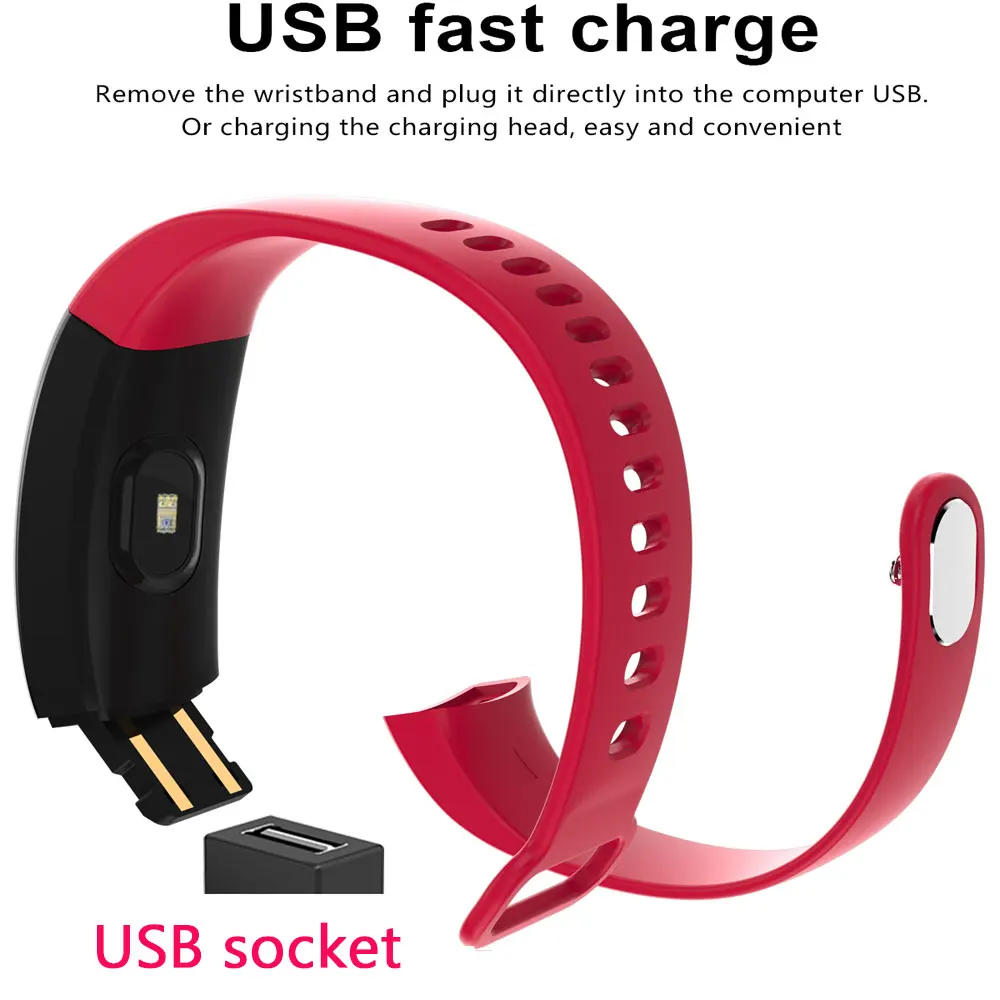 Монитор кровяного давления умный браслет для мужчин и женщин спортивный трекер