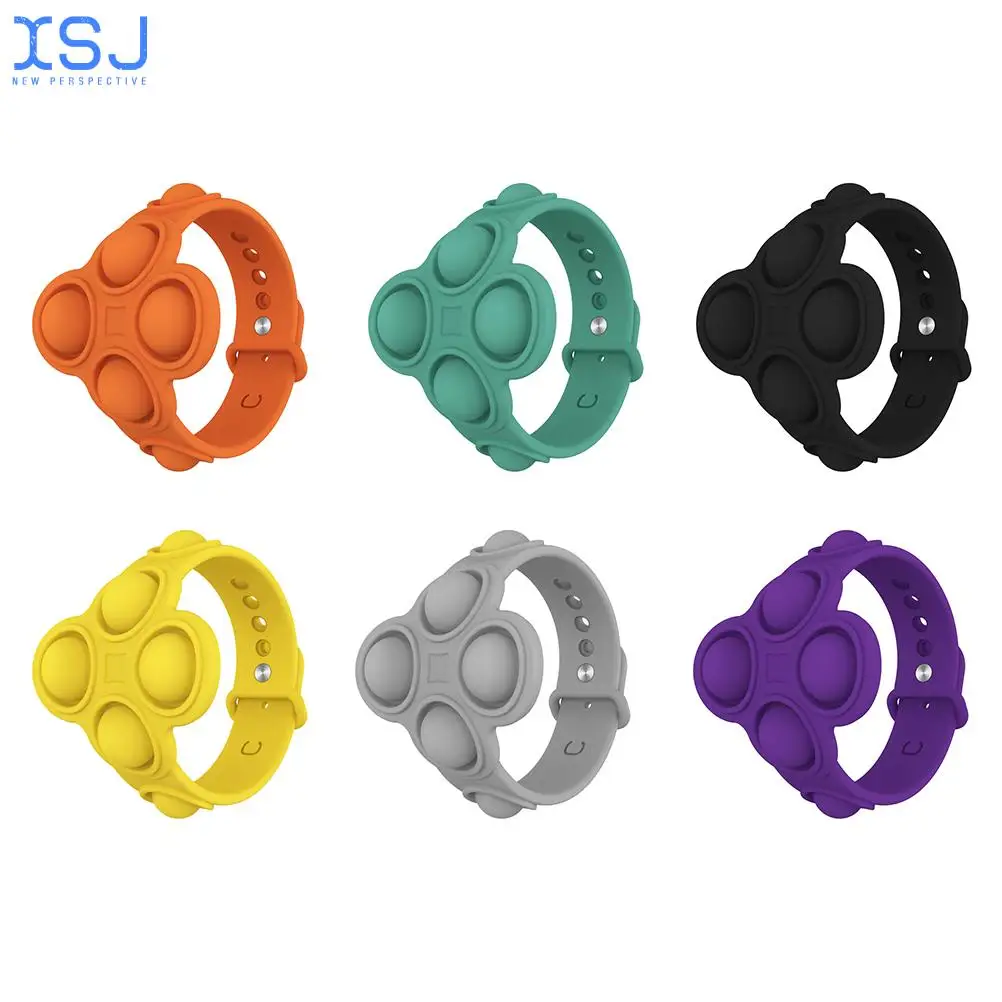 

Portable Press Decompression Toys Simple Dimple Bracelet Toy Stress Relief Hand Figet It Toy Soft Silicone Wristband