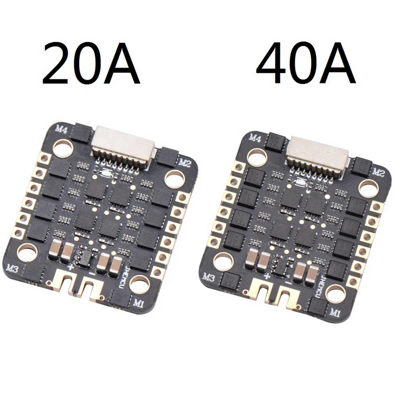 JHEMCU EM 20A / 40A 2 6S Dshot600 BLHELI_S 4In1 ESC для FPV RC Дрон дистанционное управление гоночный