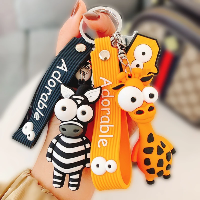 

Cute Zebra Doll Pendant Key Chain Cartoon Cute Car Key Chain Ring Student Bag Pendant