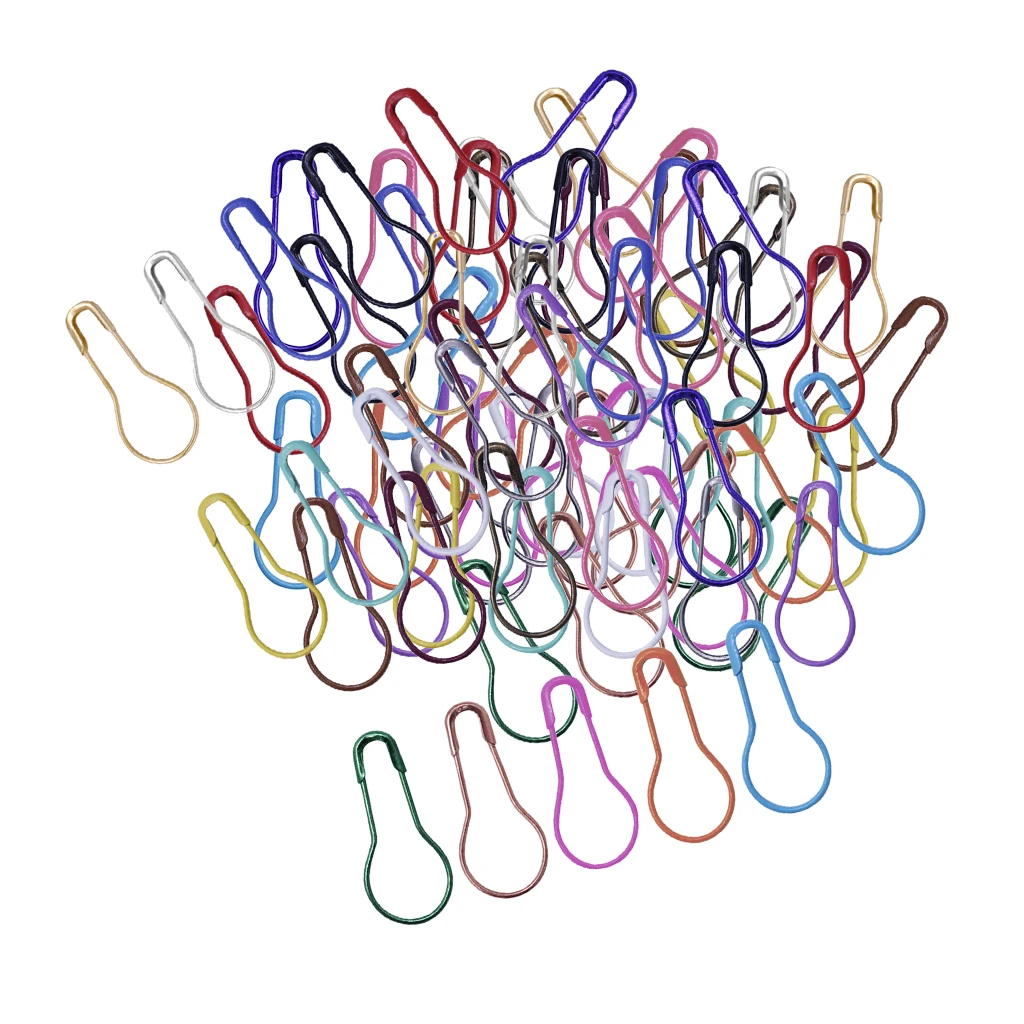

500pcs Multi-color Metal Safety Pins Calabash Shape Coilless for Garment Tag Bag Tag Sewing Supply DIY Crafts Accessories