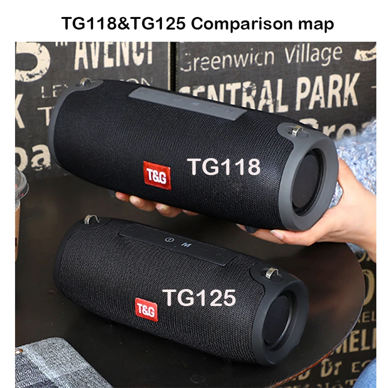 

40W tg118 Bluetooth Speaker Portable Column Speaker Music Player Speakers Column BoomBox FM Radio Aux TF Subwoofer