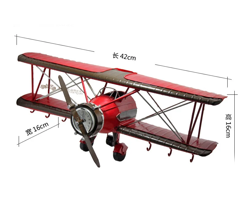

RETRO INDUSTRIAL STYLE IRON PLANE MODEL HANGING AIRCRAFT PENDANT BAR COFFEE SHOP WALL DECORATION WALL HOOK ORNAMENT