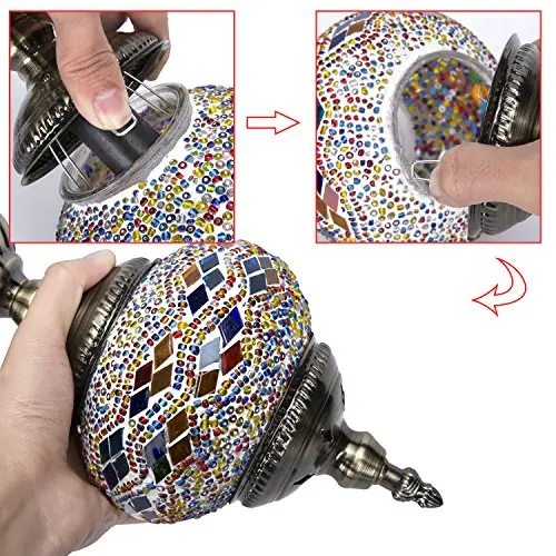 Мозаичные Лампы Ручной Турецкая мозаичная Настольная лампа с алмазной мозаики