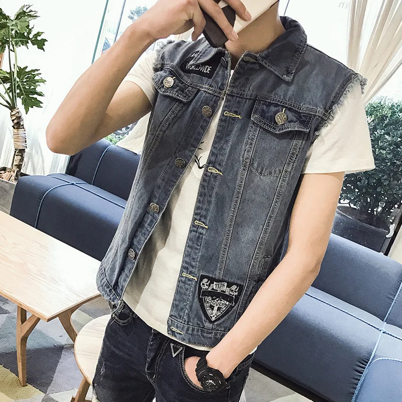 Мужской повседневный жилет приталенный винтажный кардиган без рукавов в