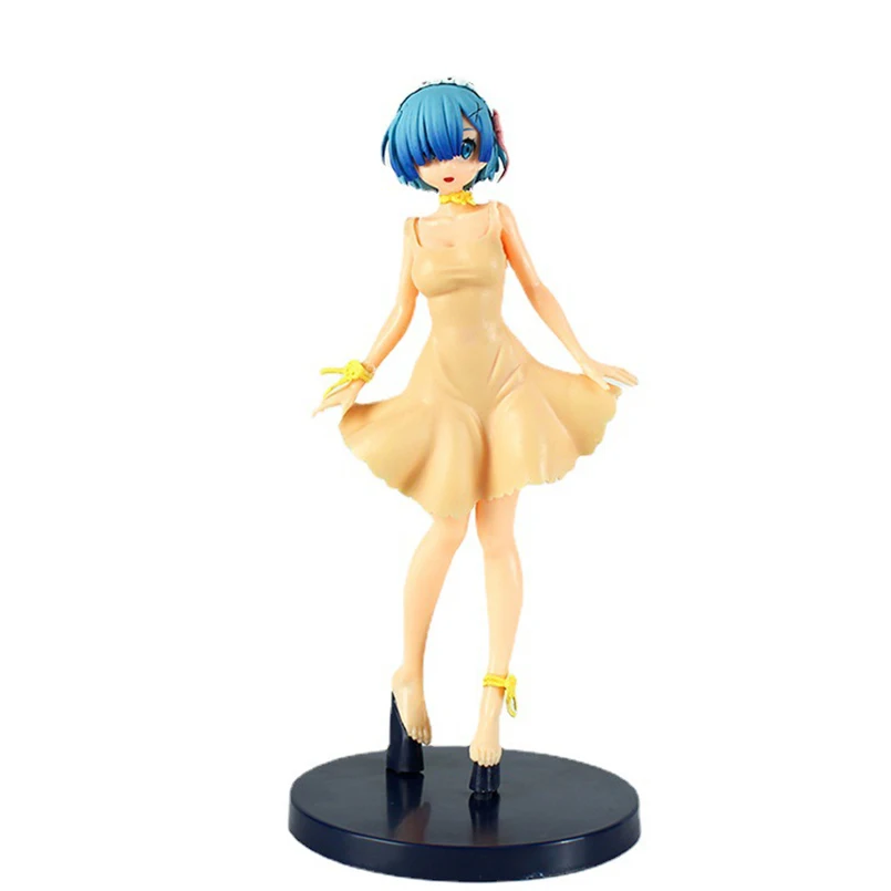 

23 см аниме жизнь в другом мире от нуля фигурки платье Рем ПВХ экшн-Фигурки игрушки коллекционные модели игрушки подарок для детей