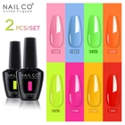 Гель-лак NAILCO полуперманентный для наращивания ногтей, аксессуары для ногтей, маникюрный, 2 шт., 15 мл