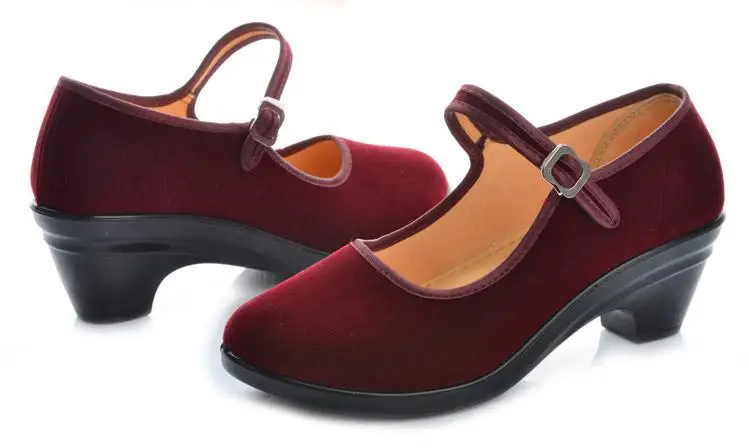 Женские танцевальные туфли на квадратном каблуке EU34 ~ EU40 женские рабочие обувь