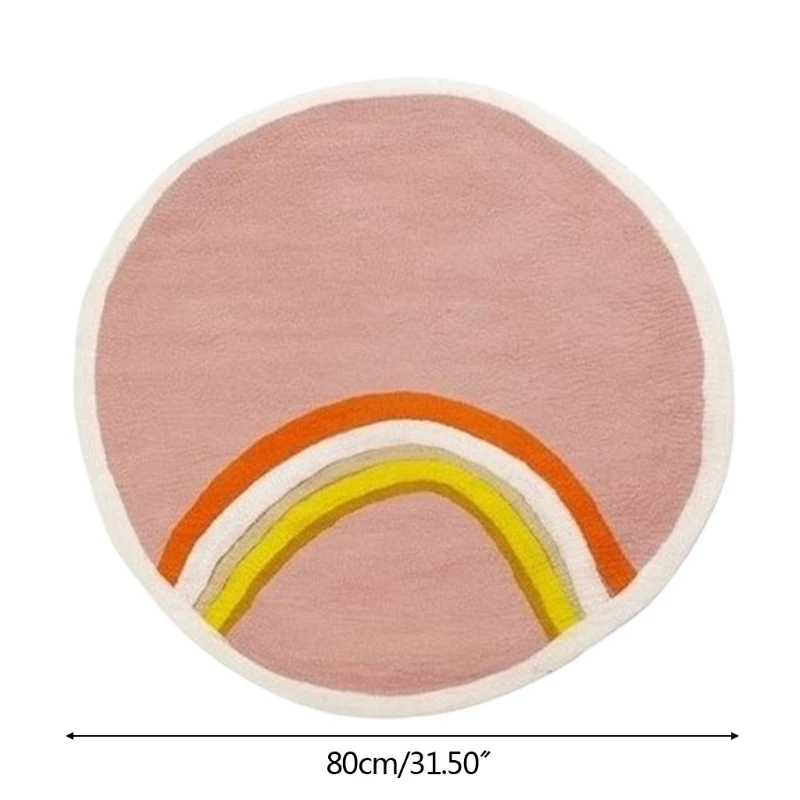 

Baby Play Mat Crawling Carpet Kids Room Floor Rug Round Rainbow Printed Game Pad Playmat Children Bedroom Nursery Decor