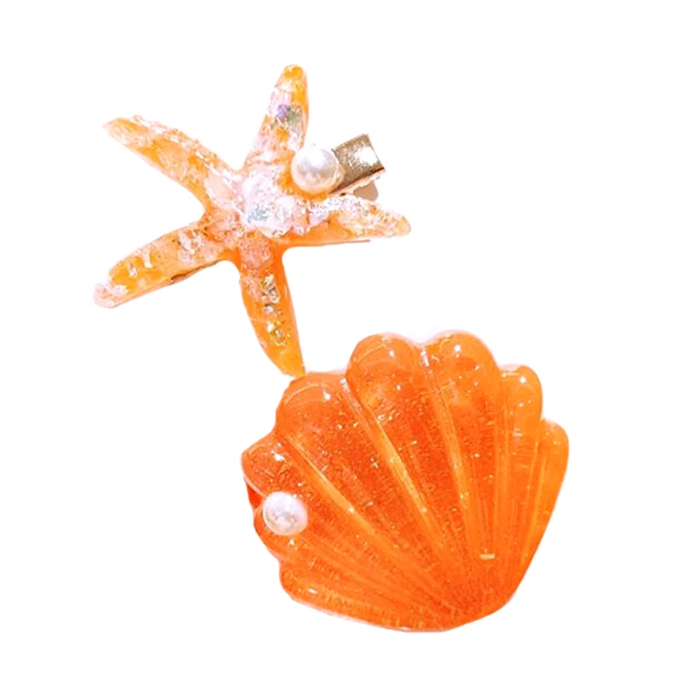 Стильная акриловая заколка для волос милая со звездами однотонная резиновая