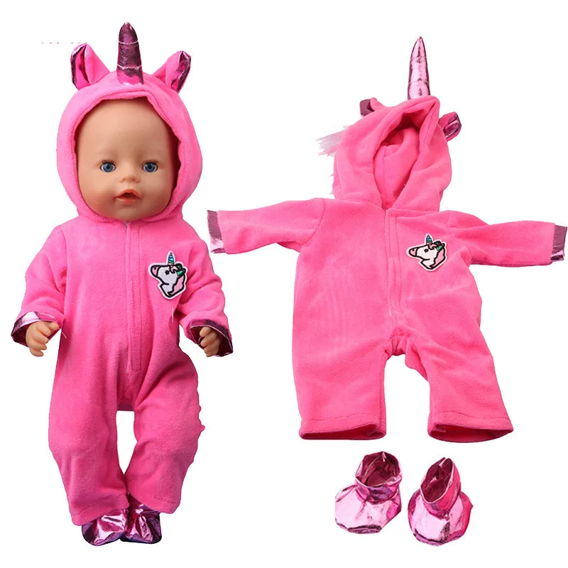 

Cute Hoodie Tops Trousers Dress Suit Outfit Set Clothes for 18" American Girl BJD 43cm Reborn Baby Pajamas Doll Accessories