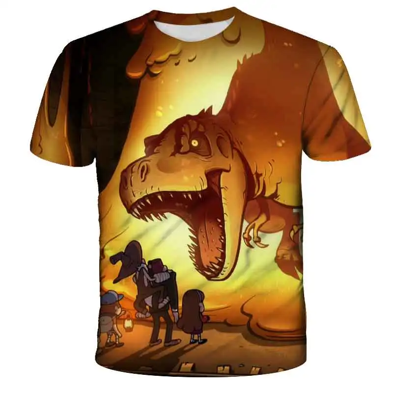 

Andersen 3D Dinosaur Kid T Shirts Ferocious Animal Children's shirt Short Sleeve Popular Jurassic Pattern Top For Kids 3T-14T