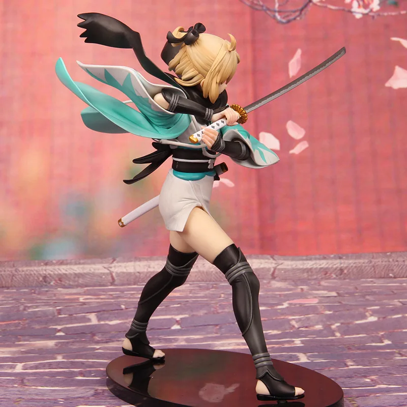 Аниме игра Fate Grand заказ игрушки Фигурки Okita Souji Модель 25 см Вишневый сабель ПВХ