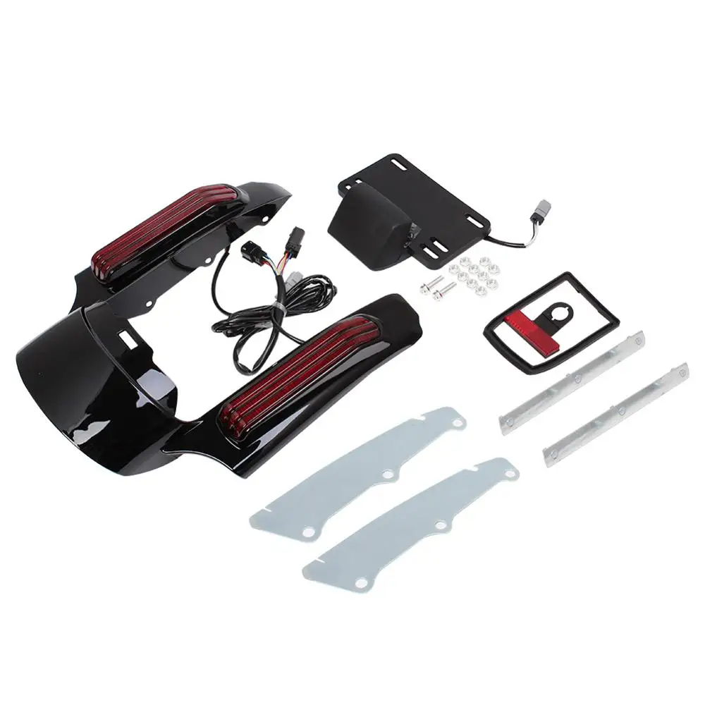 Мотоциклетный светодиодный расширитель заднего крыла для Harley Touring Electra Glide Road King