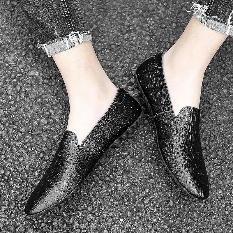 Туфли мужские из натуральной кожи роскошные брендовые дышащие мокасины без