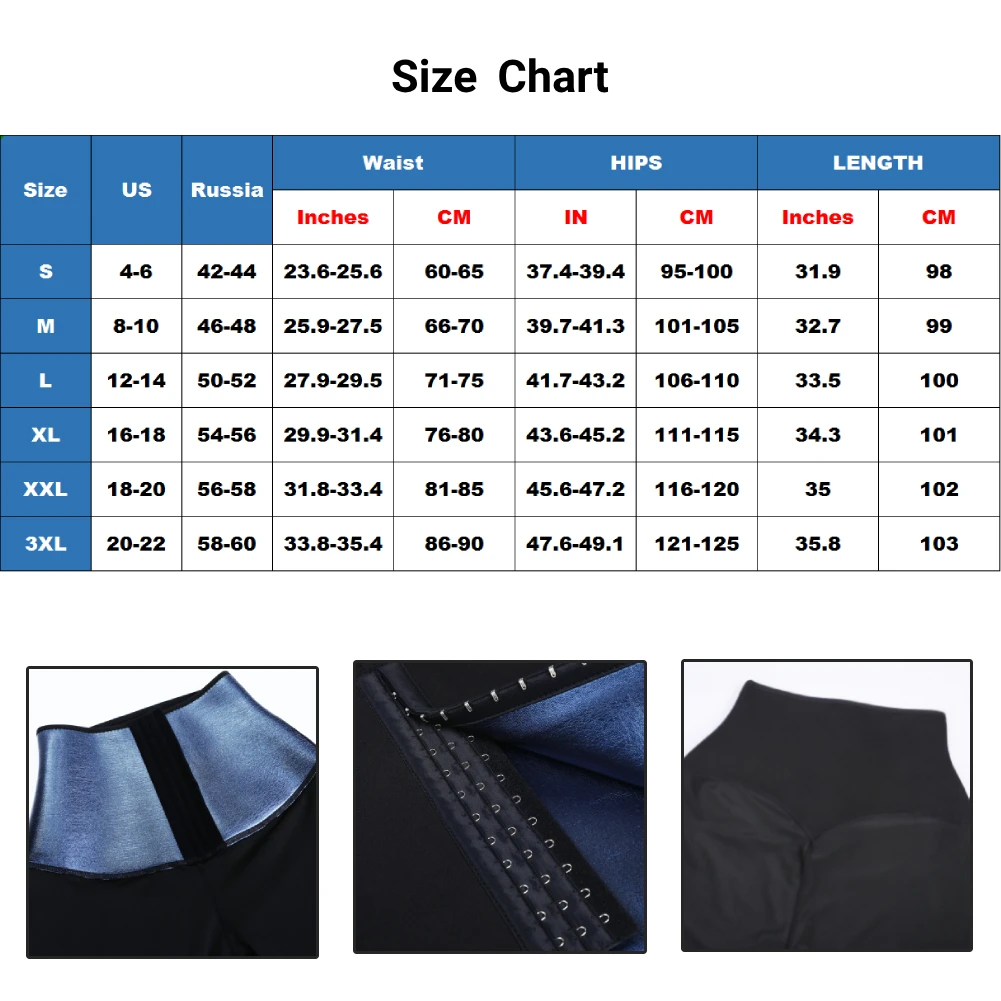 

Sweat Sauna Pants Waist Trainer Body Shaper Slimming Pants Tummy Control Corset Shapewear Thermo Sweat Leggings Fitness Fajas