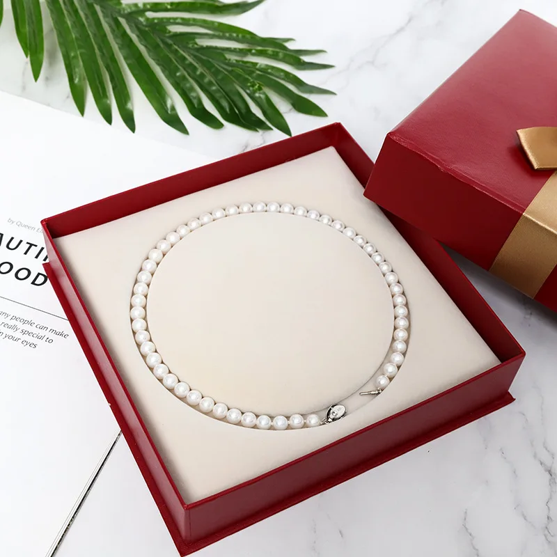 Натуральный пресноводный жемчуг 8-11 мм высокого качества ожерелье шар светильник