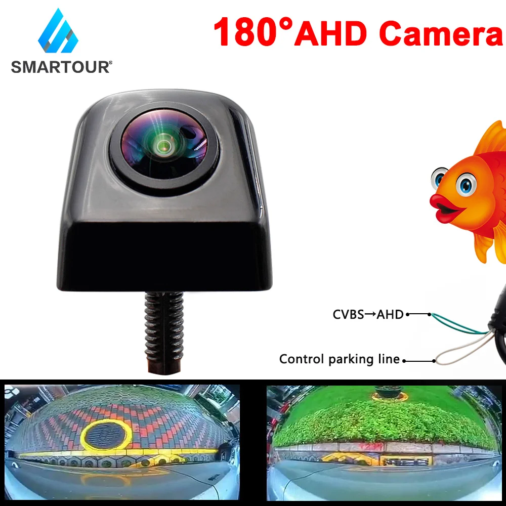 

HD 180° Fisheye Lens AHD 720P Night Vision Metal Shell CVBS Vehicle Rearview Reverse Backup Camera For Android Car DVD Monitor