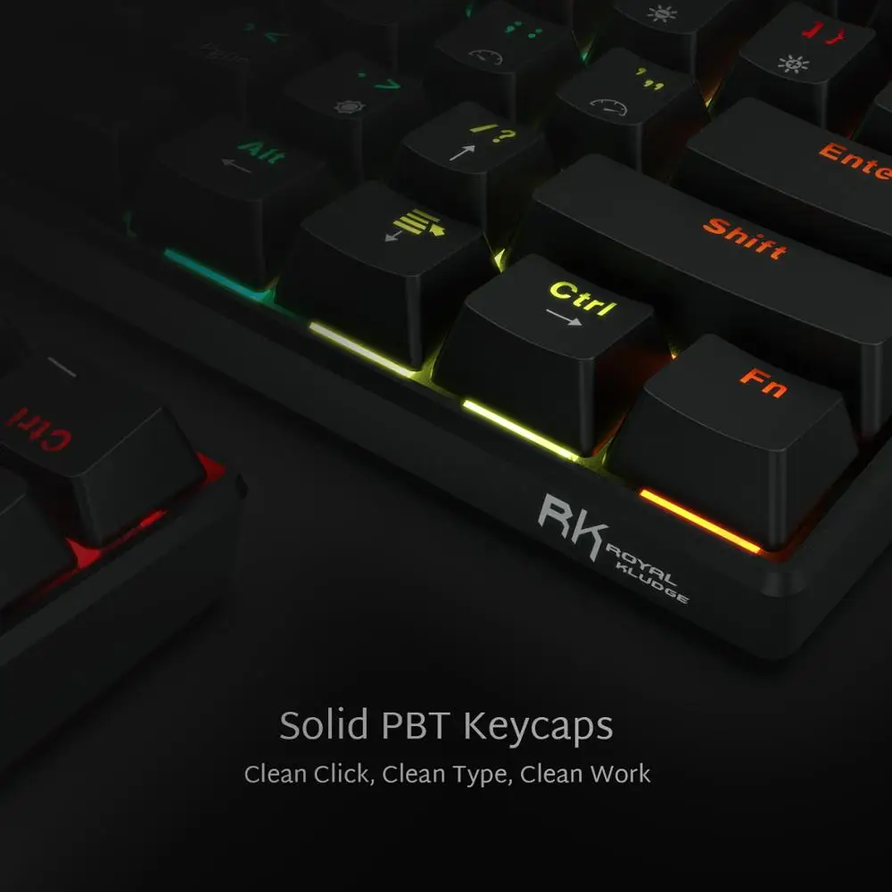 Беспроводная Механическая игровая клавиатура RK ROYAL KLUDGE RK61 60% PBT 61 клавиша