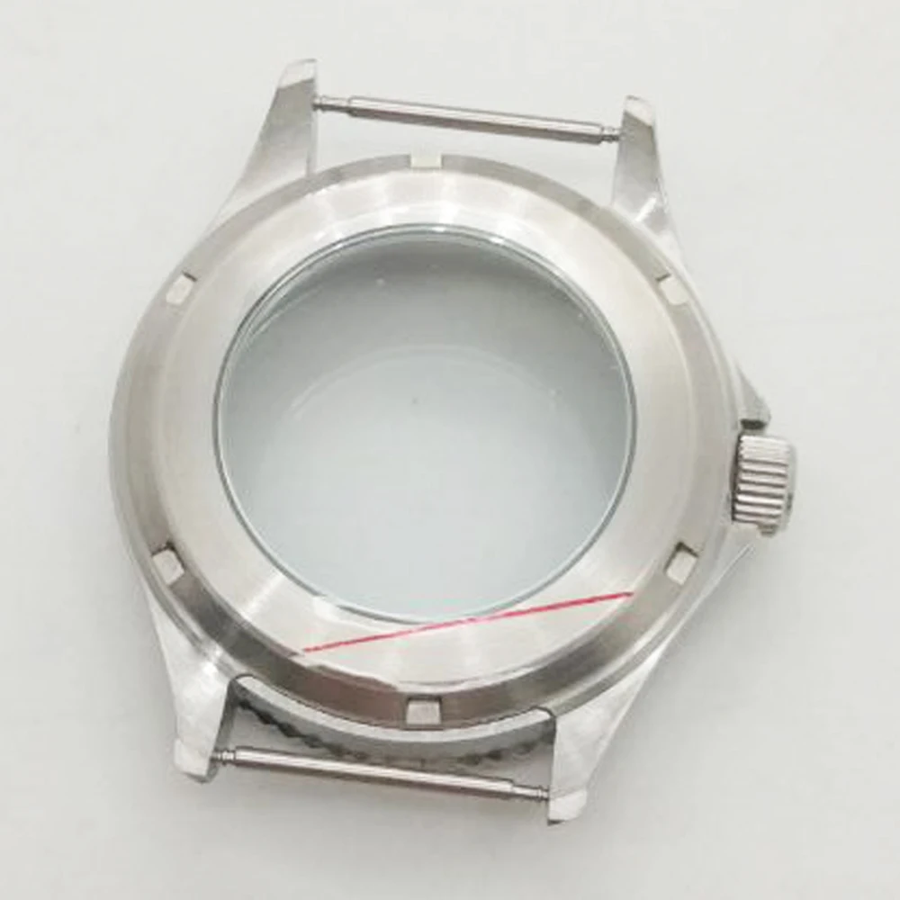 Чехол для часов sapphire watch 40 мм серебристо-черный чехол PVD corgдругие подходит NH35 NH36 ETA