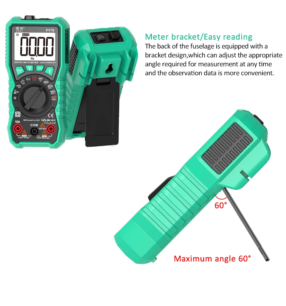 6000 counts Multimeter NCV Digital Multimeter True-RMS Auto Ranging AC/DC Voltage Meter Multimetro Digital Multimetr Voltmeter