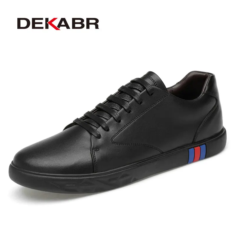 01 Black DEAKRB/классическая мужская повседневная обувь; Мужская модная обувь на плоской подошве для вождения; итальянская стильная мягкая прогулочная обувь осенние кроссовки - Цвет: 01 Black