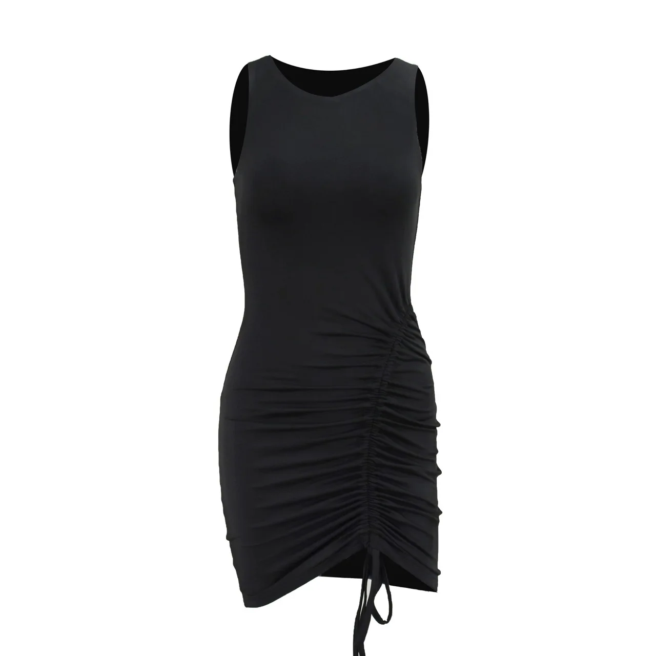 

Explosive Women's Fashion Sexy Solid Color Double-layer Pleated Pleated Short Skirt Women's Dress Autumn and Winter