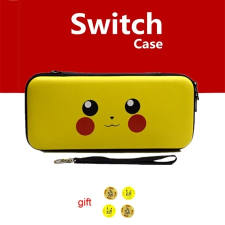 Bag 2 with gift Чехол для хранения Pokemo ANNIVERSARY XV EVA+ 4 колпачка для джойстика для Nintendo doswitch NS, аксессуары для игр - Цвет: Bag 2 with gift