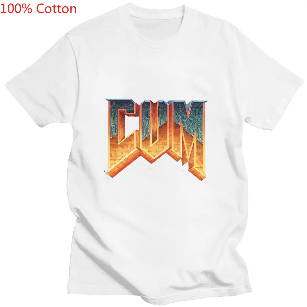 Футболка Doom Cum мужская с коротким рукавом модная повседневная тенниска оверсайз