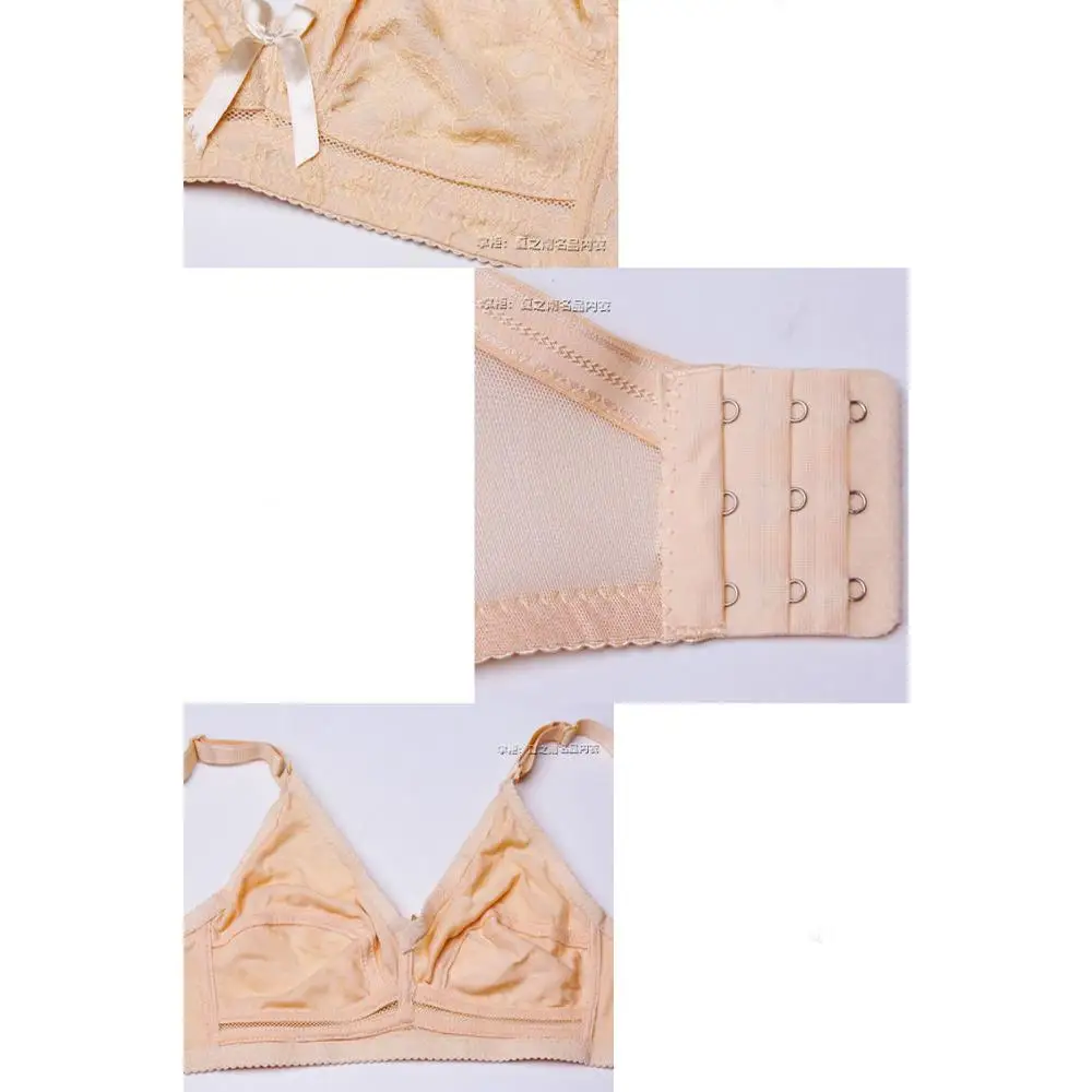 

Women Bra Plus Size Bralette Wire free Unpadded Thin Cup For Big Breast Summer Lace Floral Back Closure Bras Wholesale 2020 New