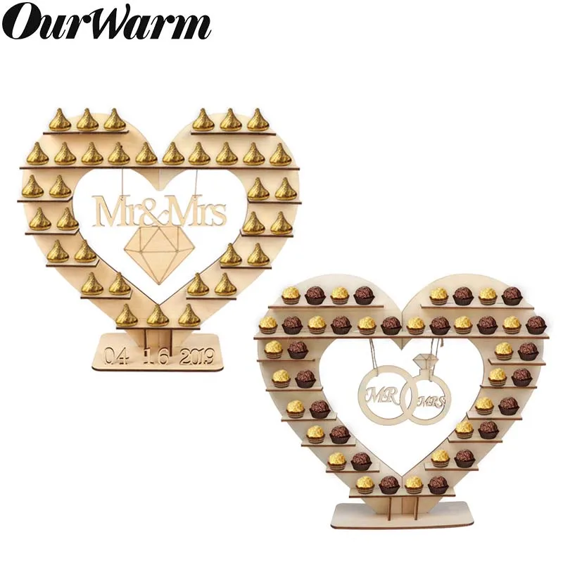 Подставка для конфет OurWarm свадебное украшение стола центральный деревянный