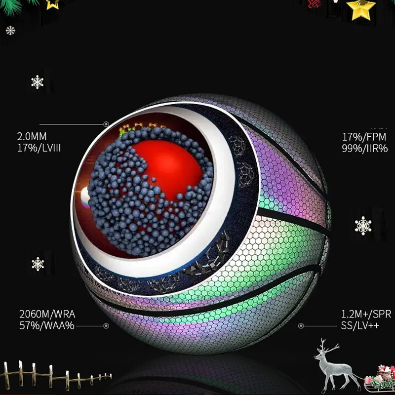 

Luminous Basketball Night Game Street PU Glowing Rainbow Light Children Training Tool WHShopping