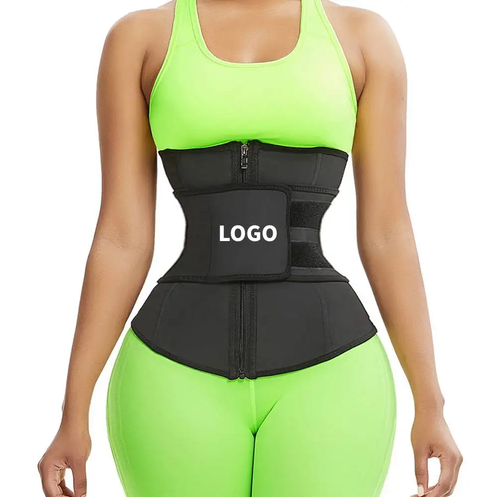 

HEXIN Waist Trainer Abdominal Belt High Compression Zipper Plus Size Latex Waist Cincher Corset Underbust Body Shaper Fajas