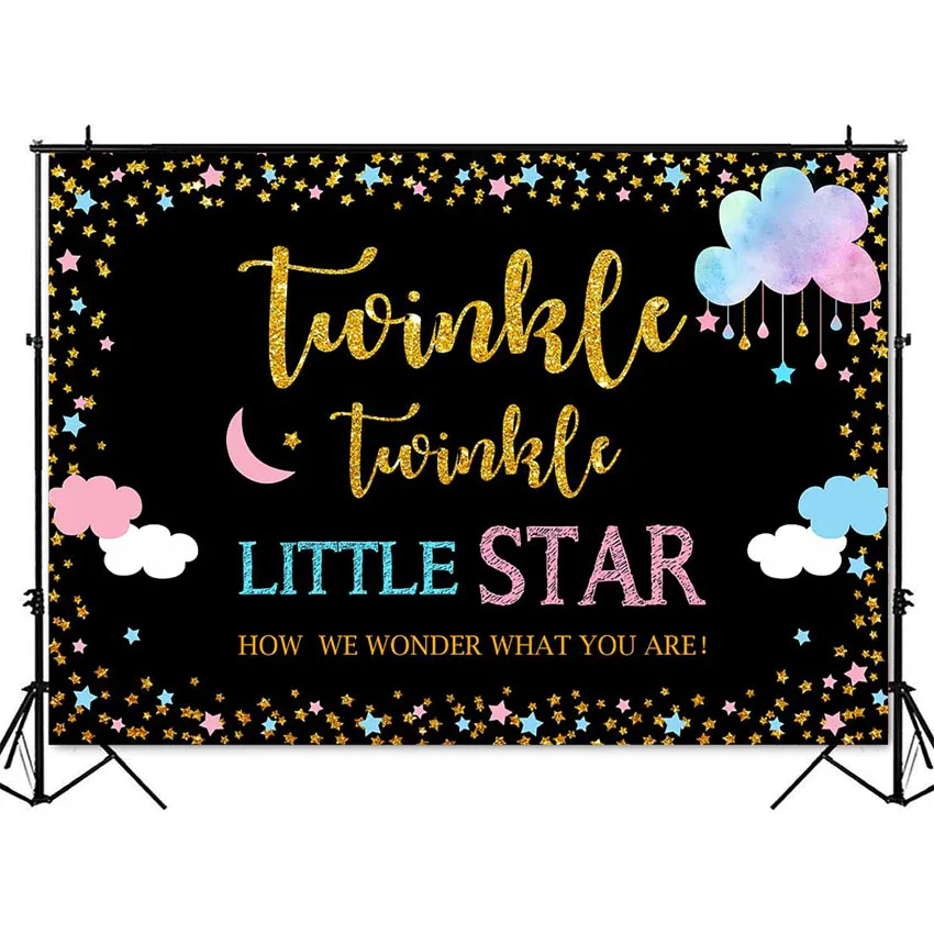 Пол раскрыть вечерние фон мальчик или девочка Twinkle маленькая звезда для