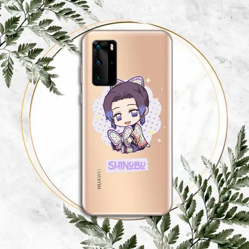 

Cute Japan Demon Slayer Phone Case Clear Transparent for huawei honor P 40 30 20 lite Pro 10 i 8 9 x p smart 2019