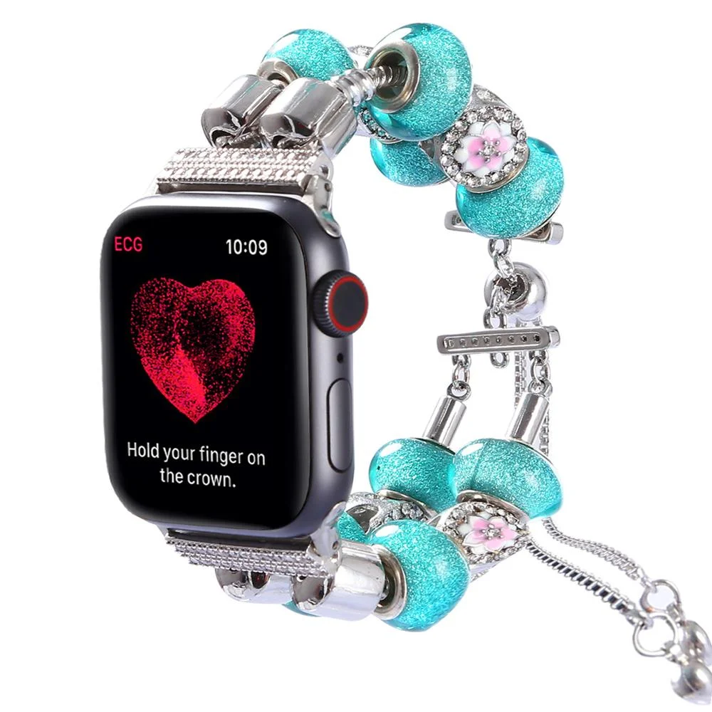 

DIY Charm Strap for Apple watch Band 40mm 44mm 42mm 38mm Gilr/Women Manual watchband belt bracelet iWatch serie 3 4 5 se 6 band