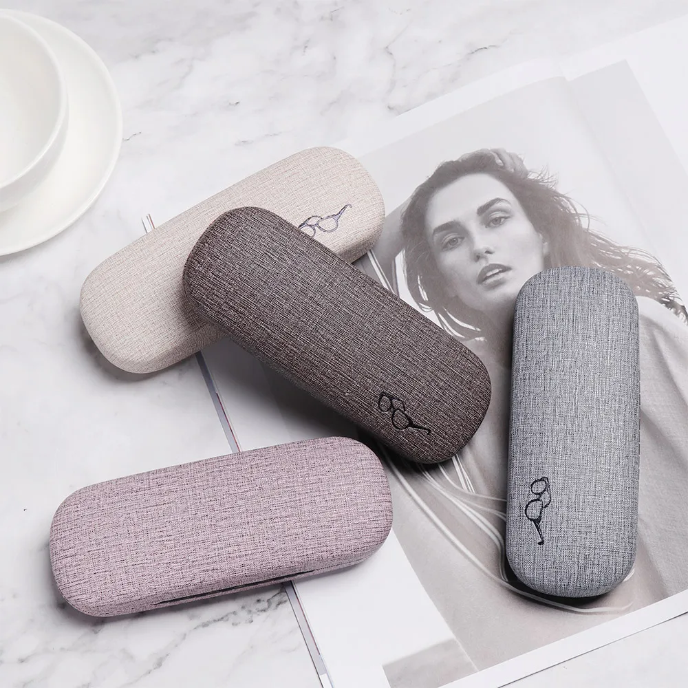 Унисекс для женщин и мужчин портативная коробка очков жесткий кожаный футляр