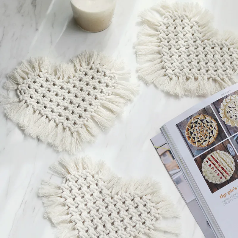 Подставка под кофе и молоко DUNXDECO теплоизоляционный коврик теплый домашний